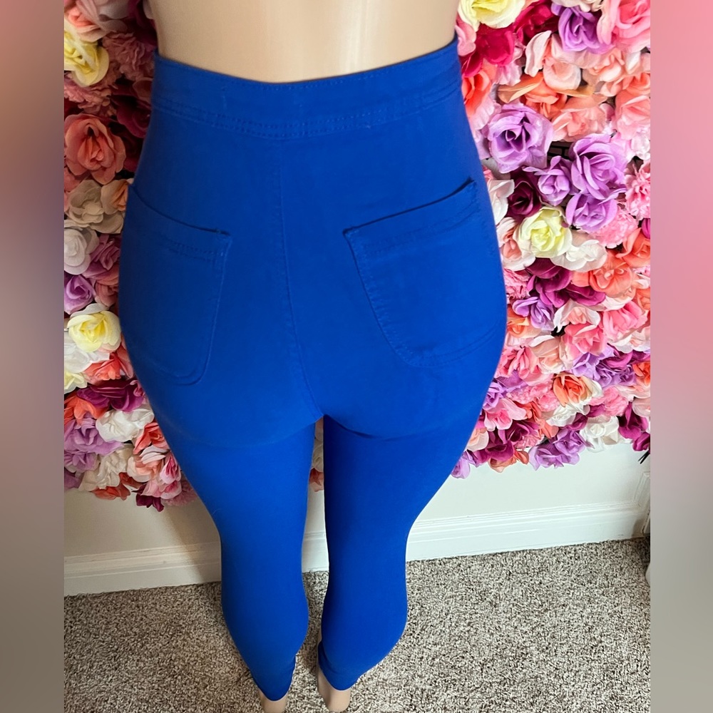 Royal Blue High Waisted Jeans